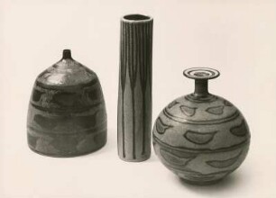 Enghalsvase, Zylinderbecher und Bauchvase von Karl Scheid