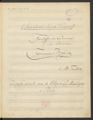 Sonatina super Carmen; pf; KinBu 284