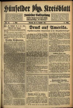 Erste Ausgabe vom Mittwoch, den 30. Dezember 1931.