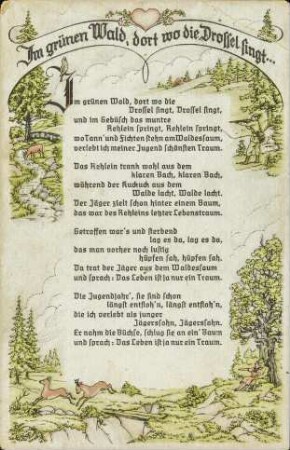 Im grünen Wald, dort wo die Drossel singt ...