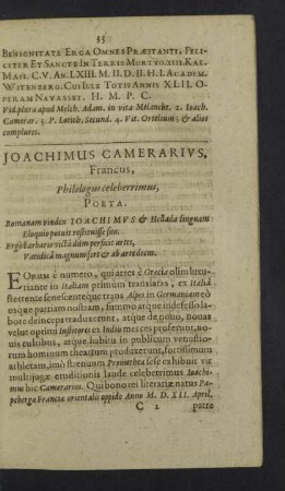 Joachimus Camerarius