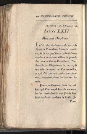 Lettre LXII.