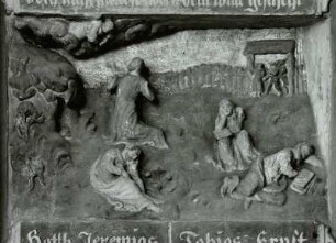 Linker Seitenflügel, mittleres Bildfeld mit Christus im Garten Gethsemane