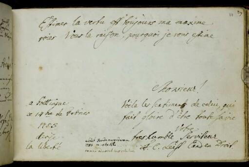 Friedrich Christian Leist. Göttingen, 14.2.1753.
