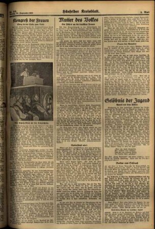 Zweite Ausgabe vom Montag, den 16. September 1935.