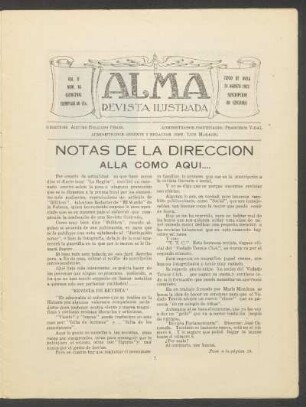 Notas de la dirección : Allá como aquí
