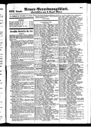 622. Ausgabe. Freitag, 6. August 1915