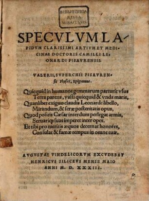 Speculum lapidum