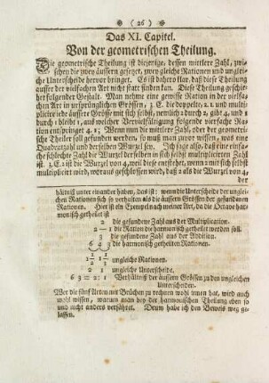 XI. Capitel. Von der geometrischen Theilung