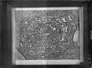 Mons, alter Stadtplan (Detail)