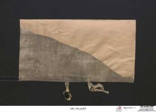 Fragment eines notariell beglaubigten Testaments