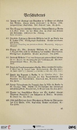 Verschiedenes (Nr. 411-420)