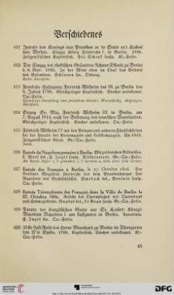 Verschiedenes (Nr. 411-420)