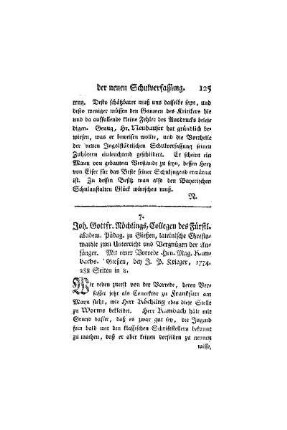 Joh. Gottfr. Röchlings, Collegen des Fürstl. akadem. Pädag. zu Gießen, lateinische Chrestomathie zum Unterricht und Vergrügen der Anfänger. Mit einer Vorrede Hrn. Mag. Kambachs. Gießen, bey J. P. Krieger, 1774. 288 Seiten in 8.