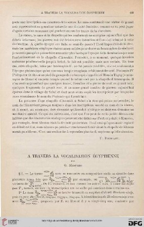 15: À travers la vocalisation égyptienne, [1]