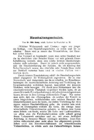Haushaltungsschulen