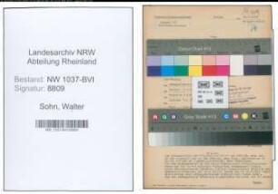 Entnazifizierung Walter Sohn , geb. 12.11.1911 (Bahnhelfer)