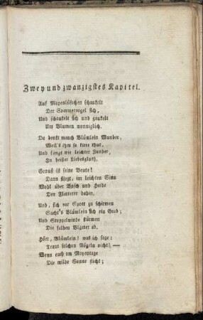 Zwey und zwanzigstes Kapitel.