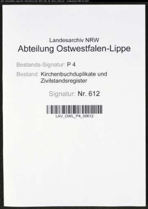 Kirchenbuchduplikate der katholischen Gemeinde (H 1779-1807). (Gemeinde: Bremen, katholische Gemeinde )