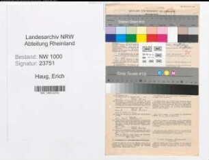 Entnazifizierung Erich Haug, geb. 23.01.1902 (Verw.Angest.)