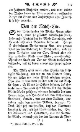 Von der Milch-Cur