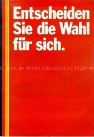 Werbeprospekt der CDU zur Bundestagswahl 1983