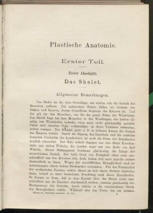 Erster Abschnitt. Das Skelet.