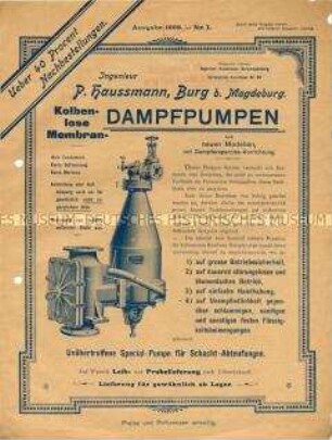 Kolbenlose Membran-Dampfpumpen / Kolbenlose Säure-Membran-Dampfpumpe