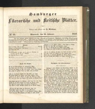 No. 12. 11. Februar 1852