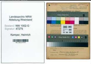 Entnazifizierung Heinrich Kemper, geb. 16.08.1892 (Schuhmacher)