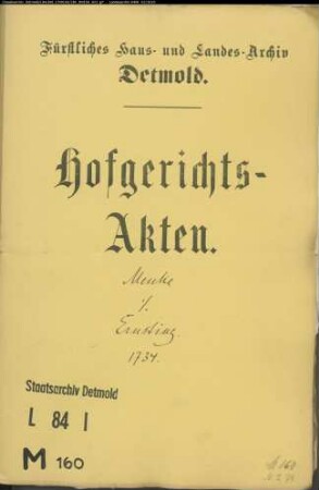 Menke, David zu Lage gegen Ernsting zu Hagen - Schuldforderung