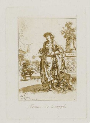 Femme d’Arcangel, Blatt 5 der Folge "Deuxième Suite d’habillements de diverses Nations"