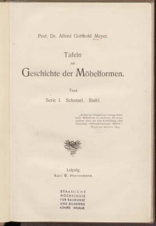 Ser. 1, Text: Schemel, Stuhl