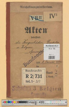 Kriegsschäden Deutscher in Belgien: Bd. 2
