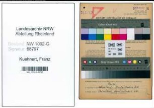 Entnazifizierung Franz Kuehnert, geb. 01.02.1891 (Schlosser)