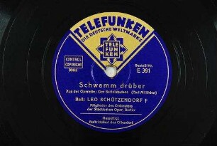 Schwamm drüber : aus der Operette: Der Bettelstudent / (Carl Millöcker)