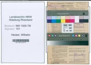 Entnazifizierung Wilhelm Hecker , geb. 24.05.1920 (Kaufm. Angestellter)