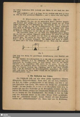 3. Die Reflexion des Lichtes