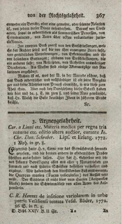 3. Arzneygelahrheit.