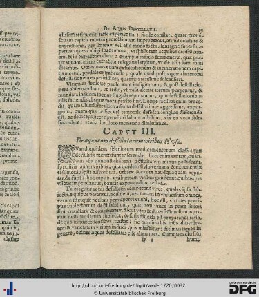 Caput III. De aquarum destillatarum viribus et usu.