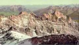 Blick auf die Bergspitzen des Säntis? in der Schweiz