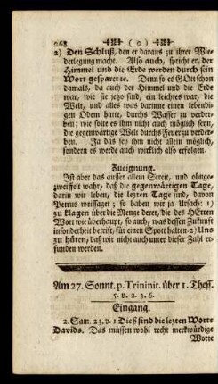 Am 27. Sonnt. p. Trinit. über 1. Thess. 5. v. 2. 3. 6.