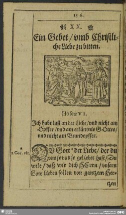XX. Gebet, umb Christliche Liebe zubitten