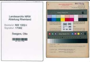 Entnazifizierung Otto Seegers, geb. 27.10.1915 (Kaufm.Angestellter)