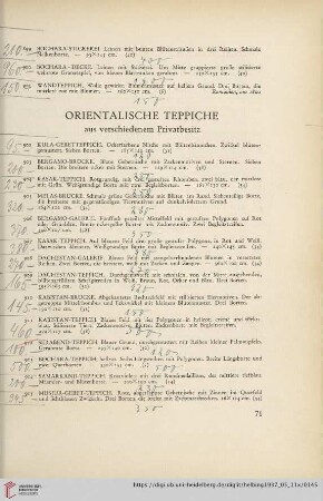 Orientalische Teppiche (Nr. 902-1016)