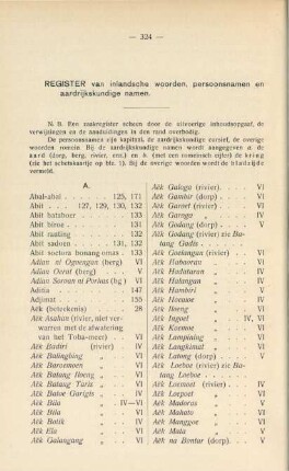 Register van inlandsche woorden, persoonsnamen en aardrijkskundige namen