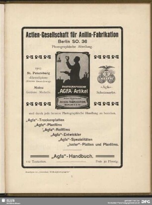 Werbung: Actien-Gesellschaft für Anilin-Fabrikation