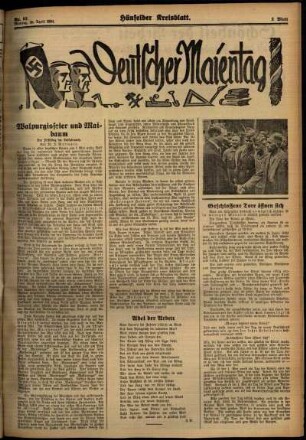Zweite Ausgabe vom Montag, den 30. April 1934.