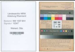 Entnazifizierung Otto Weinert , geb. 28.12.1897 (Buergermeister)