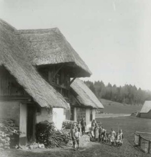 Görwihl-Segeten. Bauernhaus. Seitenansicht mit Zugang zu den Stallungen